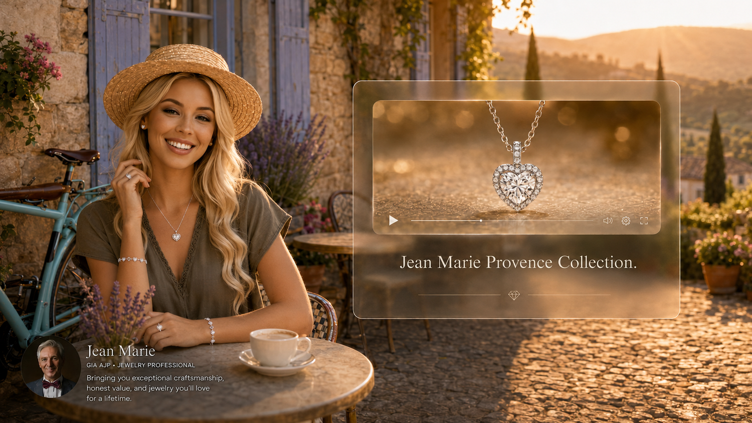 The "Provence Heart Collection" by Jean Marie GIA. AJP.