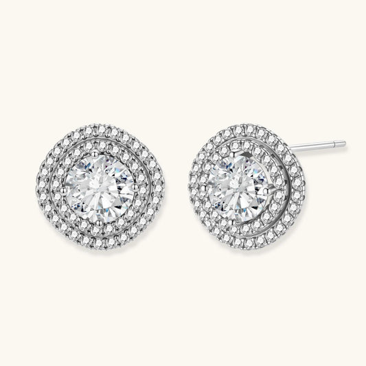 Celestial Halo Moissanite Studs