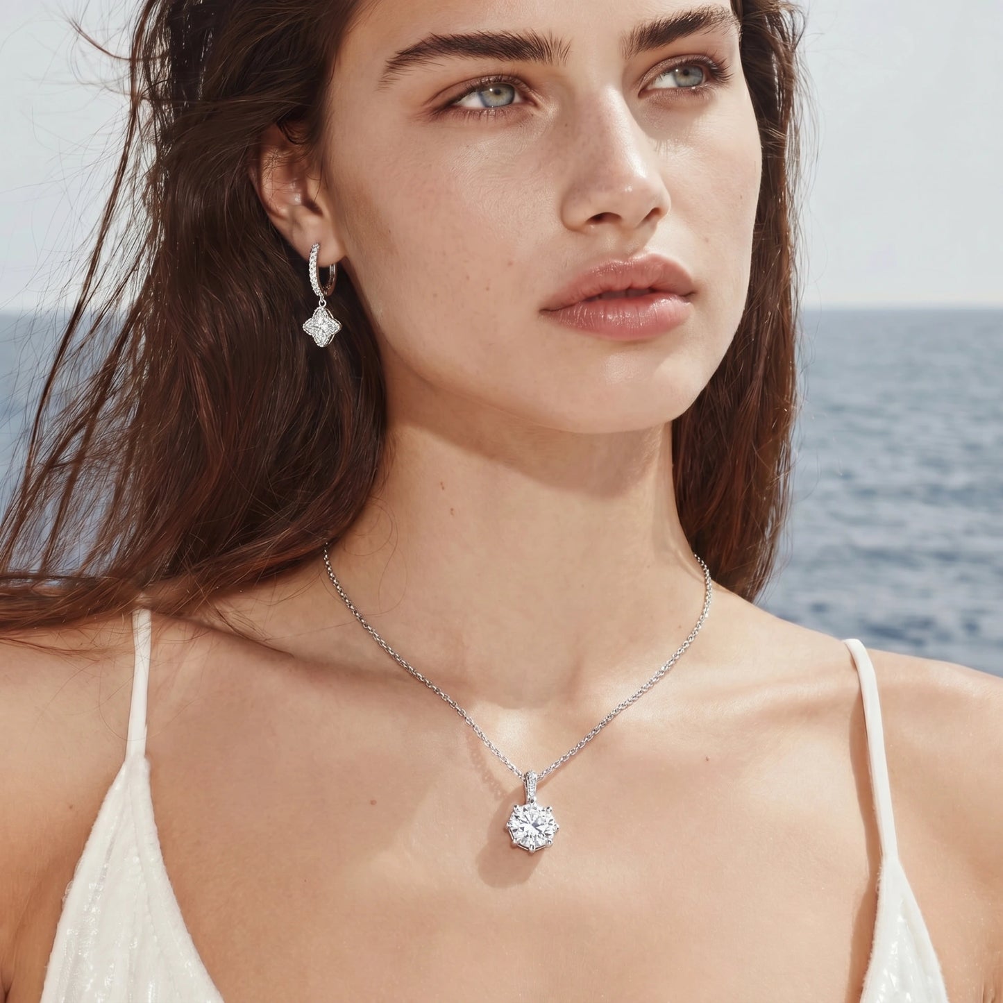 Diamond Dangle Huggies
